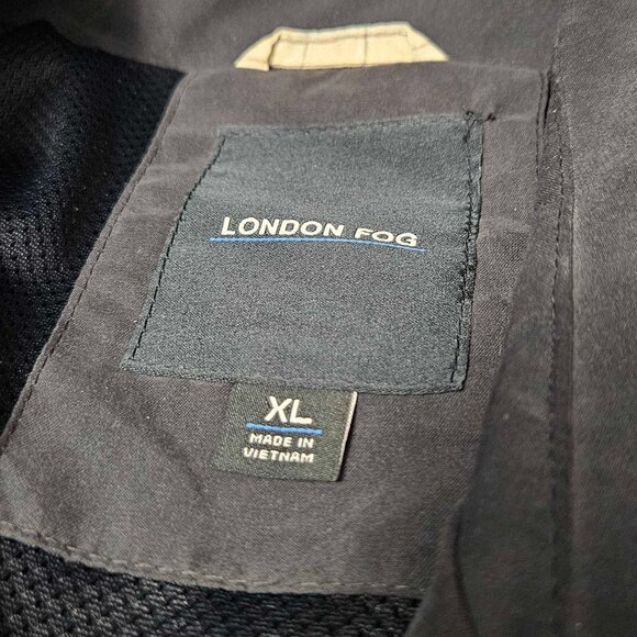 London Fog Mens Black Zipped Pockets Collared Full-Zip Bomber Jacket Size XL - Picture 2 of 9